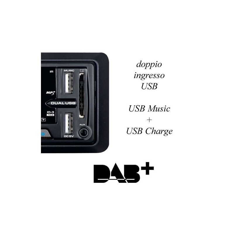 New Majestic DAB-442 BT récepteur multimédia de voiture Noir 180 W Bluetooth