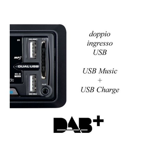 New Majestic DAB-442 BT receptor multimedia para coche Negro 180 W Bluetooth