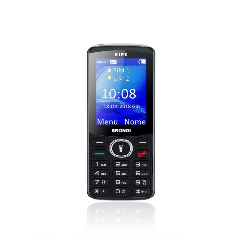 Brondi King 6,1 cm (2.4") Noir Téléphone numérique