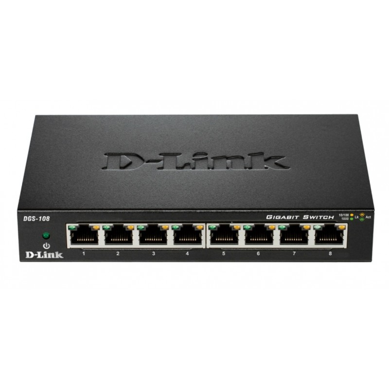 D-Link DGS-108 commutateur réseau Non-géré Noir