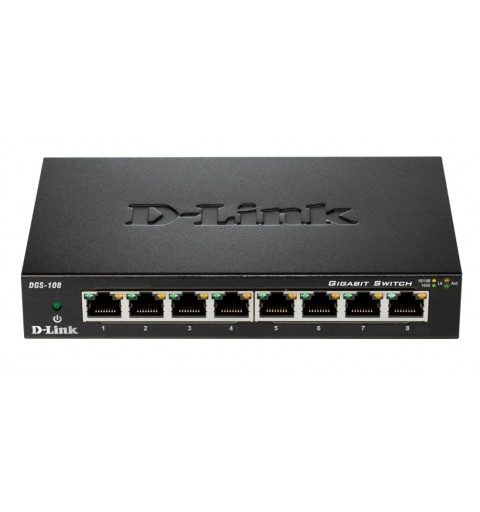 D-Link DGS-108 commutateur réseau Non-géré Noir