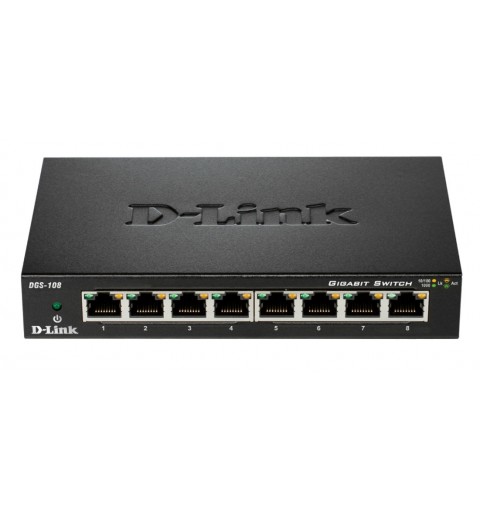 D-Link DGS-108 Netzwerk-Switch Unmanaged Schwarz