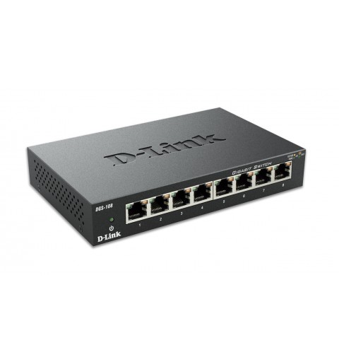 D-Link DGS-108 Netzwerk-Switch Unmanaged Schwarz