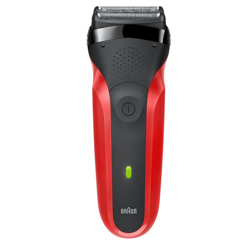 Braun Series 3 300s Máquina de afeitar de láminas Recortadora Negro, Rojo