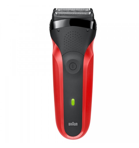 Braun Series 3 300s Rasoio Elettrico Ricaricabile, Rasoio Da Barba Per Uomo, Rosso