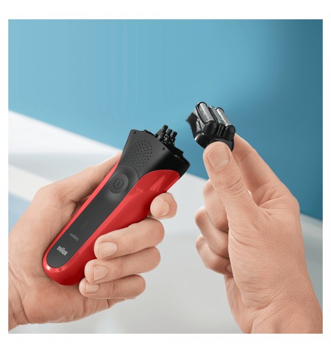 Braun Series 3 300s Folienschaber Trimmer Schwarz, Rot