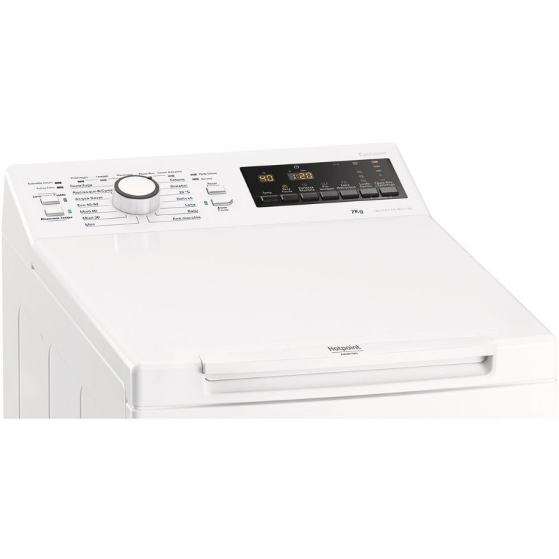 Hotpoint WMTG 722B IT N lavadora Carga superior 7 kg 1200 RPM E Blanco