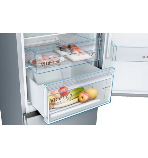 Bosch Serie 4 KGN39VLEB fridge-freezer Freestanding 368 L E Stainless steel