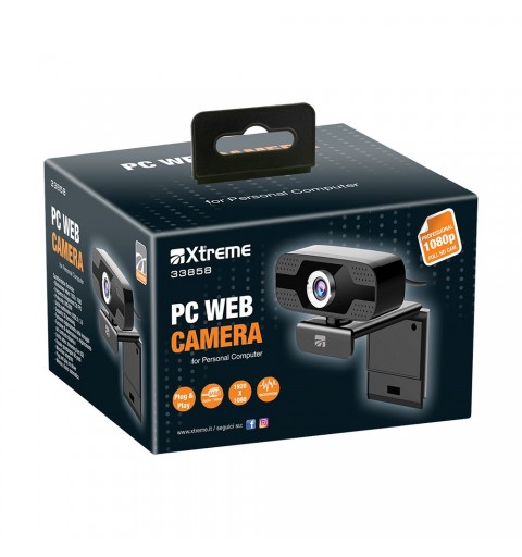 Xtreme 33858 cámara web 2 MP 1920 x 1080 Pixeles USB 2.0 Negro