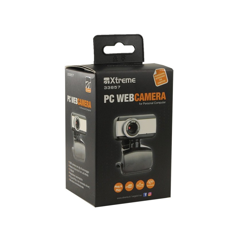 Xtreme 33857 cámara web 2 MP 640 x 480 Pixeles USB 2.0 Negro, Gris