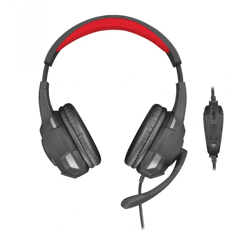 Trust GXT 307 RAVU Kopfhörer Verkabelt Kopfband Gaming Schwarz, Rot