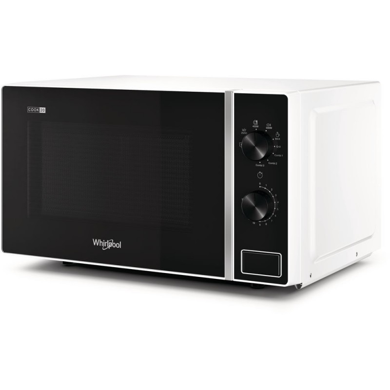 Whirlpool MWP 103 W Superficie piana Microonde con grill 20 L 700 W Nero, Bianco