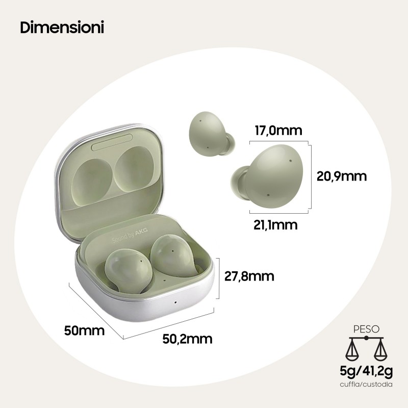 Samsung Galaxy Buds2 Casque True Wireless Stereo (TWS) Ecouteurs Appels Musique Bluetooth Olive