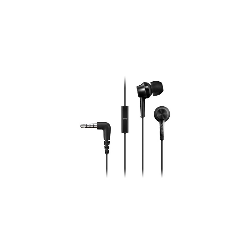 Panasonic RP-TCM115E Auriculares Alámbrico Dentro de oído Llamadas Música Negro