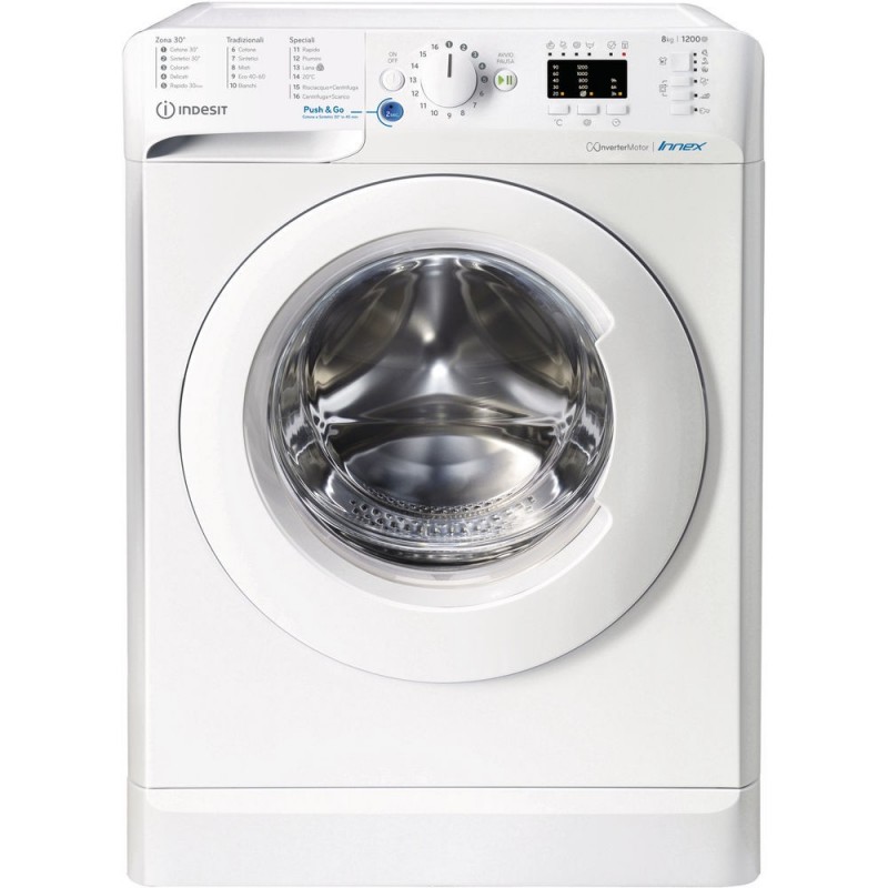 Indesit BWA 81284X W IT N lavatrice Caricamento frontale 8 kg 1200 Giri min C Bianco