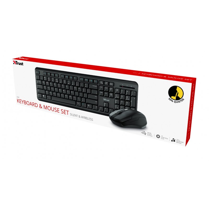 Trust 23943 Tastatur RF Wireless QWERTY Italienisch Schwarz