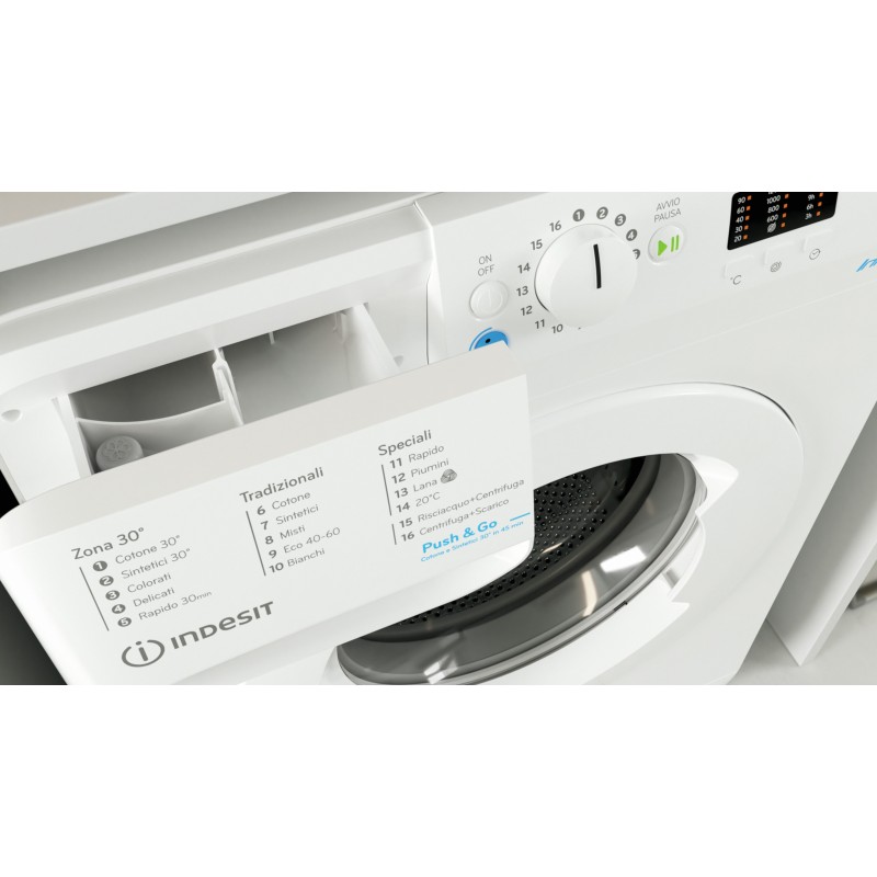 Indesit BWSA 61251 W IT N machine à laver Charge avant 6 kg 1200 tr min F Blanc