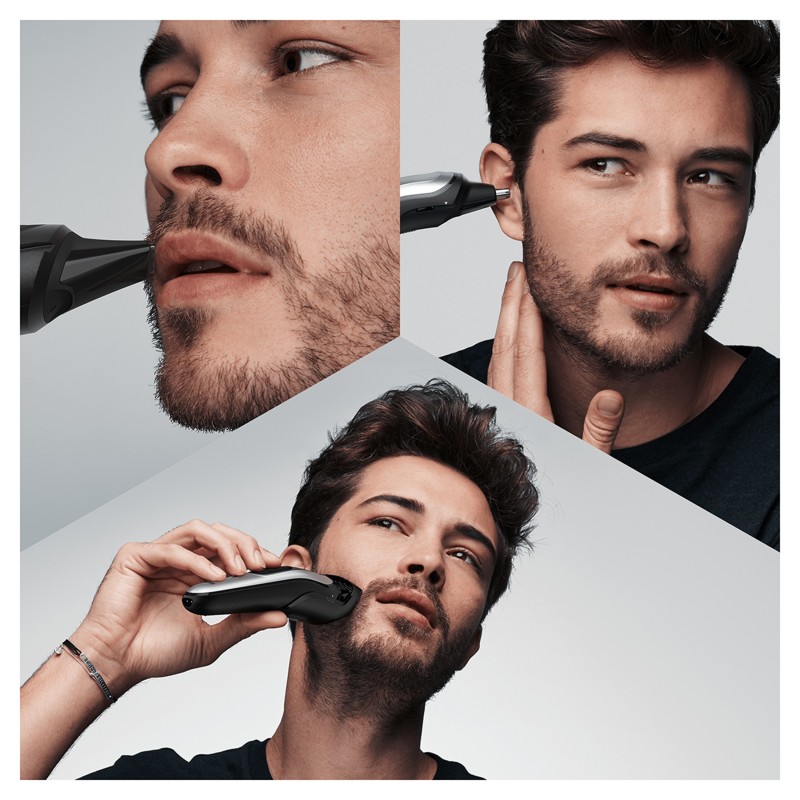 Braun Regolabarba Uomo MGK7221 Rifinitore 10-In-1, Rifinitore Corpo E Tagliacapelli, Progettato Per Durare Il Doppio*, Grigio