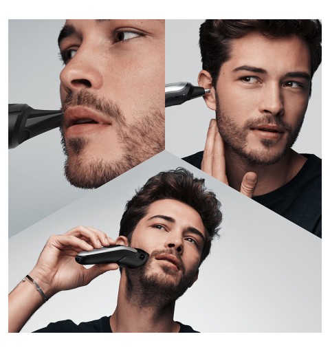 Braun Regolabarba Uomo MGK7221 Rifinitore 10-In-1, Rifinitore Corpo E Tagliacapelli, Progettato Per Durare Il Doppio*, Grigio