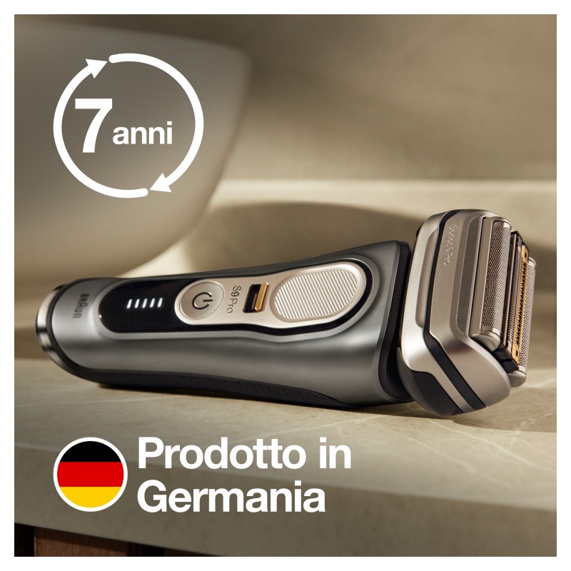 Braun Series 9 Pro 9415s Rasoio Elettrico Barba, Testina Con Rifinitore ProLift 4+1, Batteria Da 60 Minuti, Wet&Dry