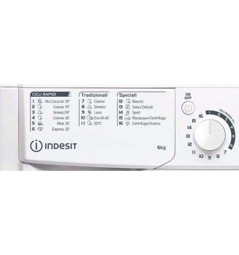Indesit EWD 61051 W IT N Waschmaschine Frontlader 6 kg 1000 RPM F Weiß