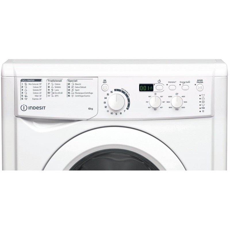 Indesit EWD 61051 W IT N lavadora Carga frontal 6 kg 1000 RPM F Blanco