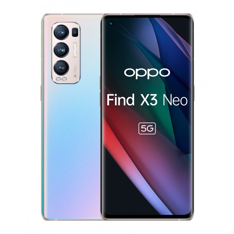 OPPO Find X3 Neo 16,6 cm (6.55 Zoll) Dual-SIM ColorOS 11.1 5G USB Typ-C 12 GB 256 GB 4500 mAh Silber