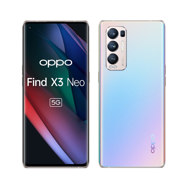 OPPO Find X3 Neo Smartphone 5G, Qualcomm865, Display 6.55''FHD+AMOLED, 4 Fotocamere 50MP, RAM 12GB ESPANDIBILE FINO A 19GB+ROM
