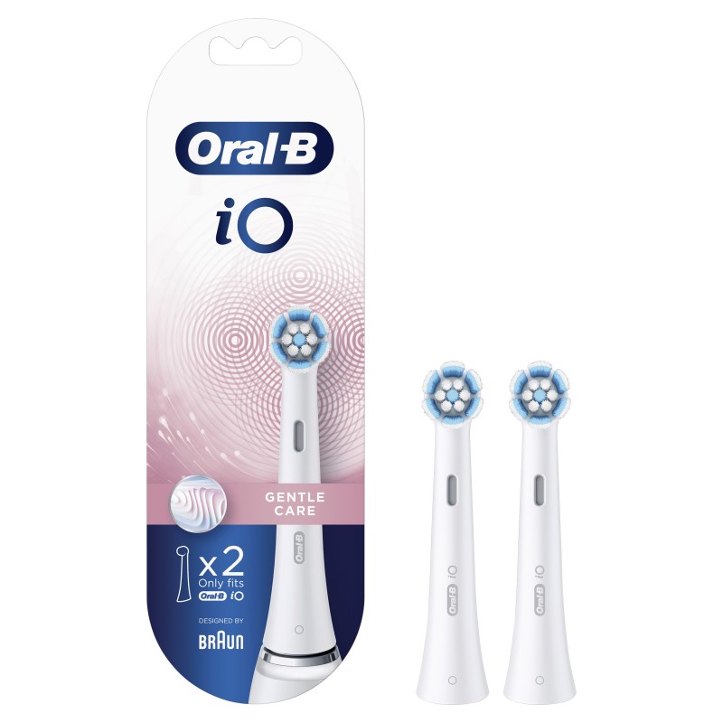 Oral-B iO Gentle Care Testine Di Ricambio, 2 Pezzi