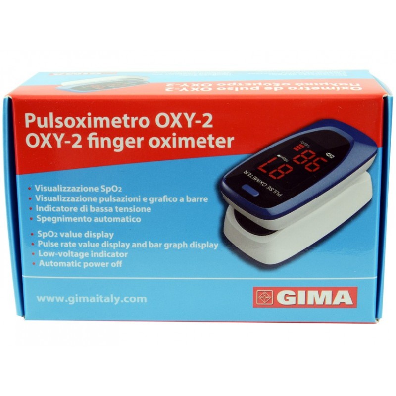 GIMA OXY-2 pulsossimetro Blu, Bianco