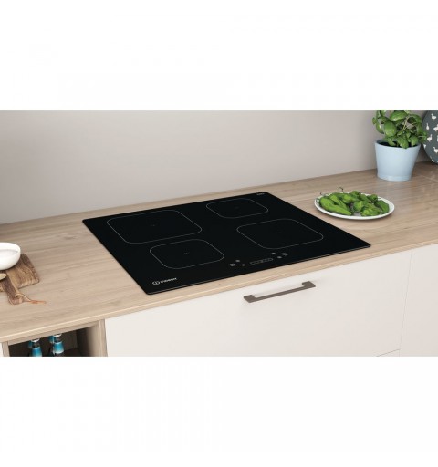 Indesit IS 83Q60 NE piano cottura Nero Da incasso 59 cm Piano cottura a induzione 4 Fornello(i)