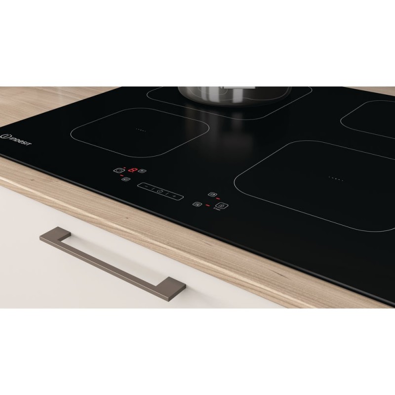 Indesit IS 83Q60 NE piano cottura Nero Da incasso 59 cm Piano cottura a induzione 4 Fornello(i)