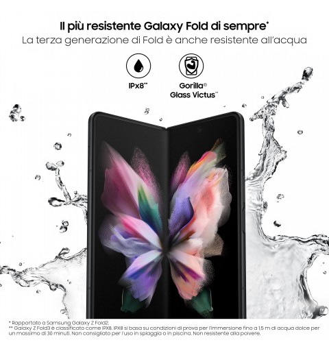 Samsung Galaxy Z Fold3 5G 19.3 cm (7.6") Dual SIM Android 11 USB Type-C 12 GB 256 GB 4400 mAh Black