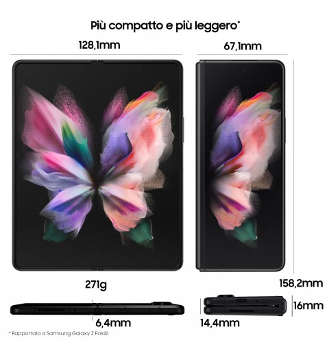 Samsung Galaxy Z Fold3 5G 19,3 cm (7.6") Double SIM Android 11 USB Type-C 12 Go 256 Go 4400 mAh Noir