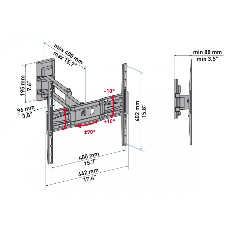 Meliconi CME EDR400 139,7 cm (55 Zoll) Schwarz