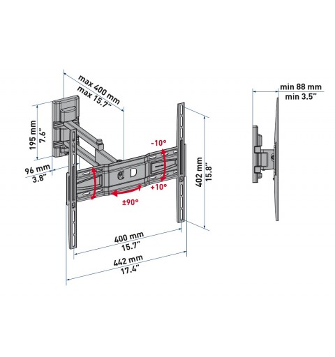 Meliconi CME EDR400 139,7 cm (55") Noir