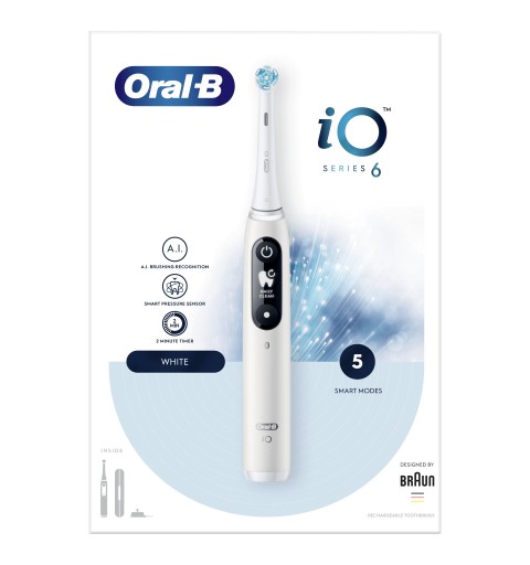 Oral-B iO 80351523 brosse à dents électrique Adulte Brosse à dents vibrante Blanc
