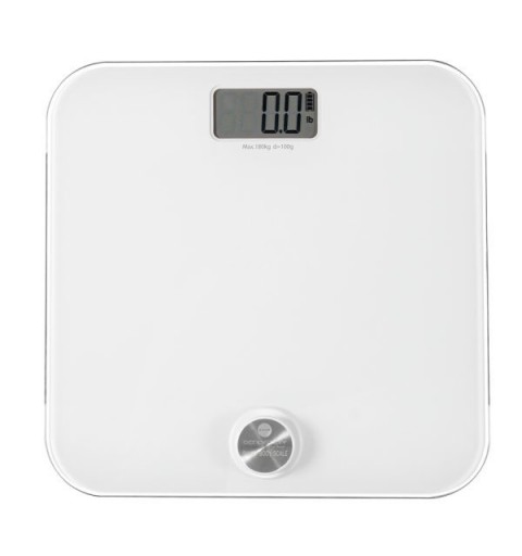 Macom Smart Body Scale Bilancia pesapersone elettronica con funzionamento senza batterie Quadrato Bianco