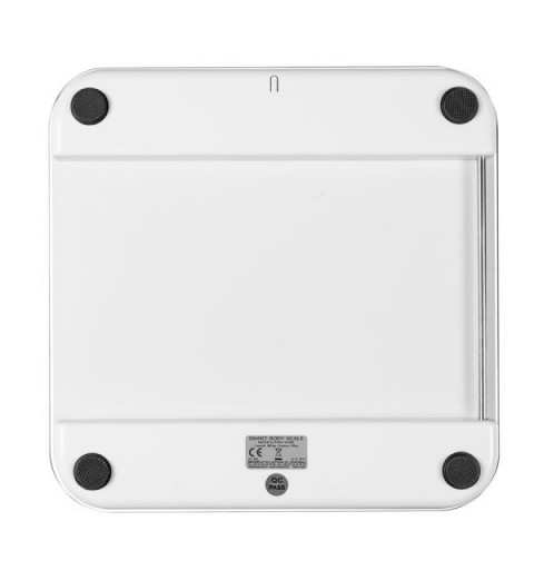 Macom Smart Body Scale Bilancia pesapersone elettronica con funzionamento senza batterie Quadrato Bianco