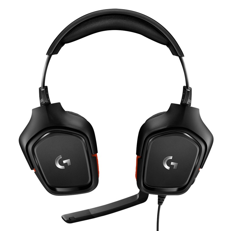 Logitech G G332 Wired Gaming Headset Auricolare Cablato A Padiglione Giocare Nero, Rosso