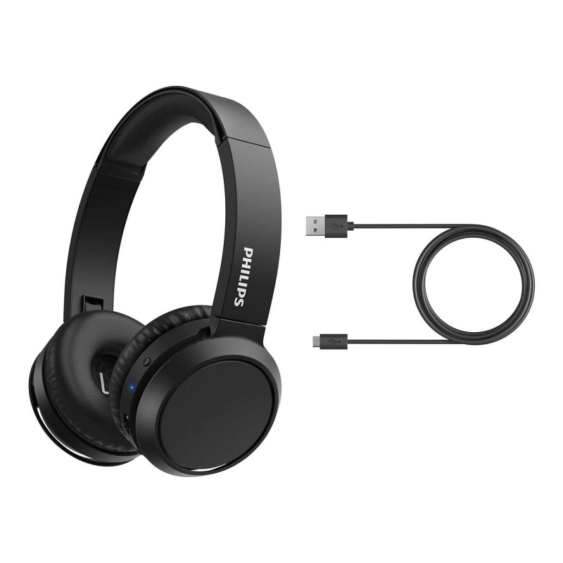 Philips 4000 series TAH4205BK 00 headphones headset Wireless Head-band Calls Music USB Type-C Bluetooth Black