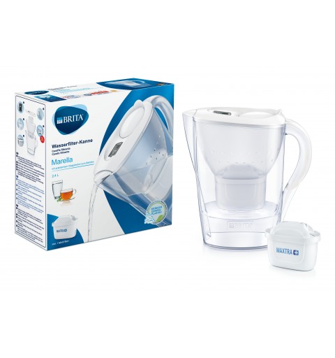 Brita Marella Filtre à eau pour carafe 2,4 L Transparent, Blanc