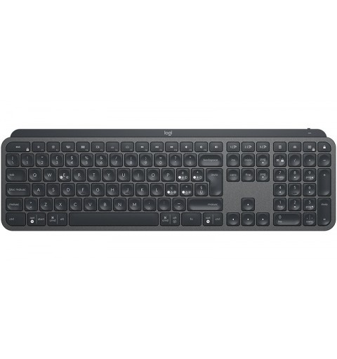 Logitech MX Keys Advanced Wireless Illuminated Keyboard clavier RF sans fil + Bluetooth QWERTY Italien Graphite