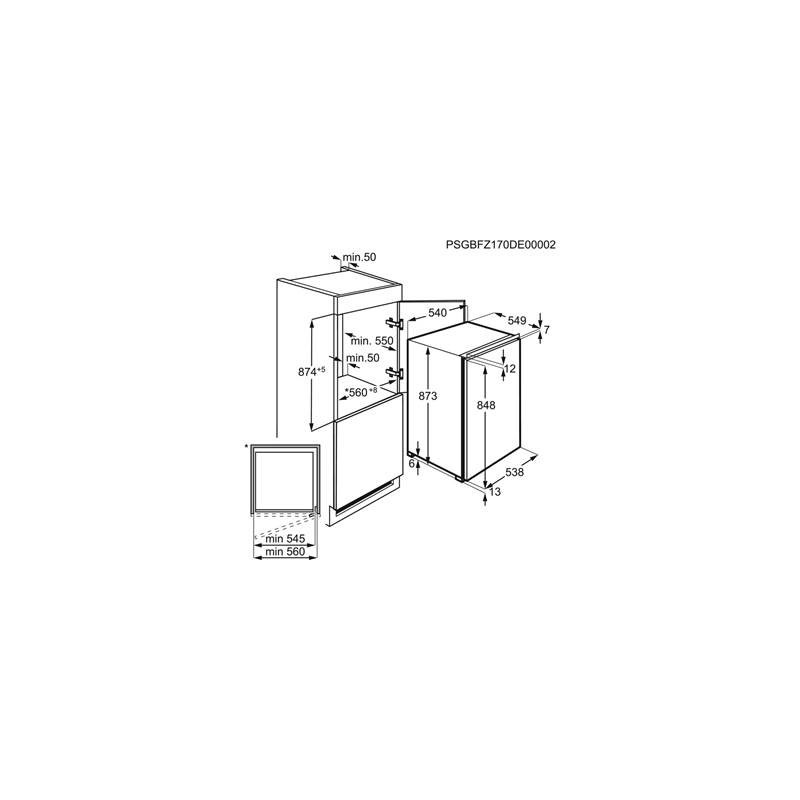 Electrolux LUB3AE88S congélateur Intégré (placement) 98 L E Blanc