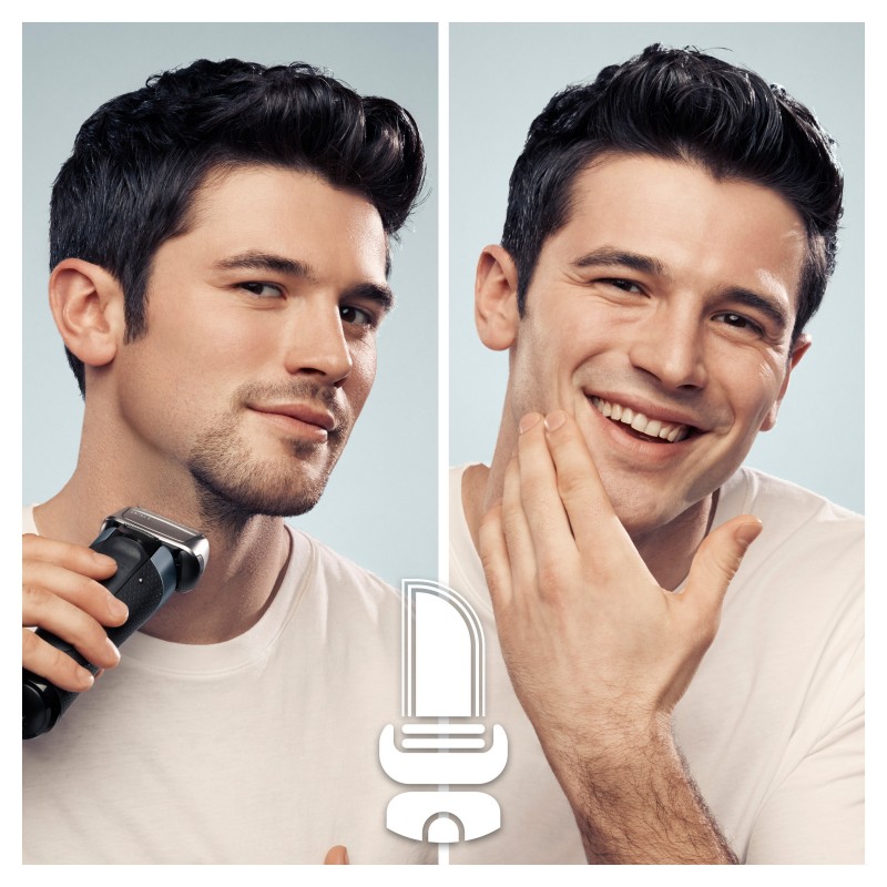 Braun Series 8 8453cc Rasoio Elettrico Barba, Testina Con Rifinitore Di Precisione 3+1, Tecnologia Sonica E Adattamento Della