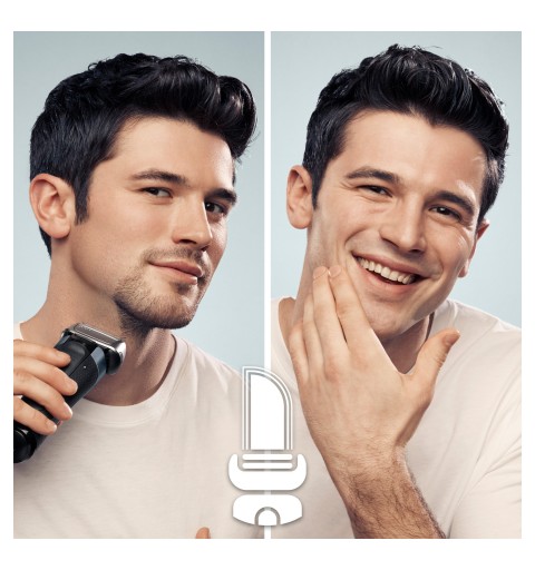Braun Series 8 8453cc Rasoio Elettrico Barba, Testina Con Rifinitore Di Precisione 3+1, Tecnologia Sonica E Adattamento Della