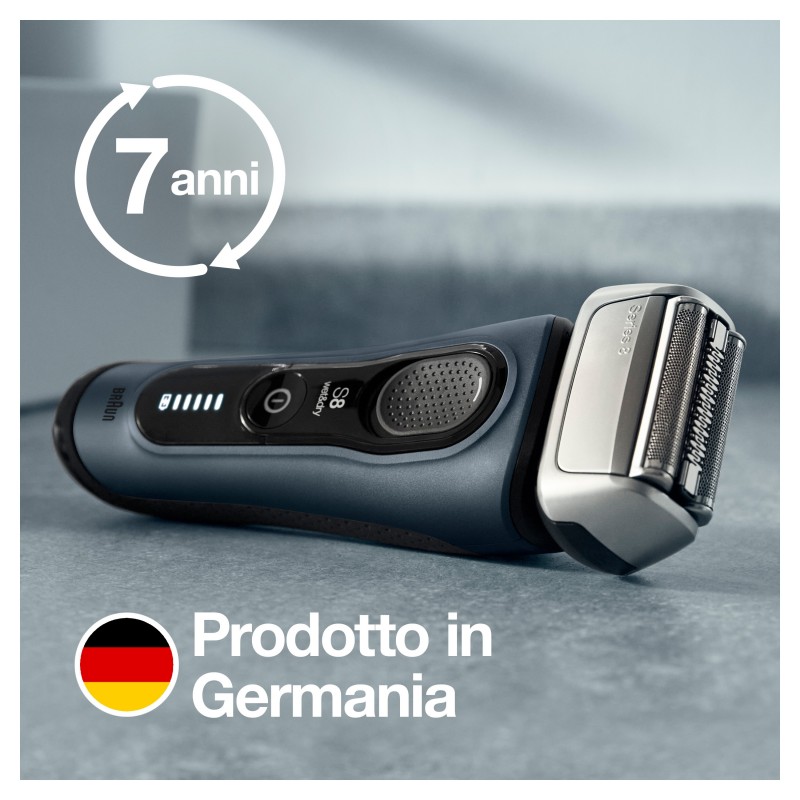 Braun Series 8 8453cc Rasoio Elettrico Barba, Testina Con Rifinitore Di Precisione 3+1, Tecnologia Sonica E Adattamento Della