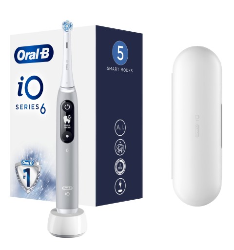 Oral-B iO 80351524 Elektrische Zahnbürste Erwachsener Vibrierende Zahnbürste Grau