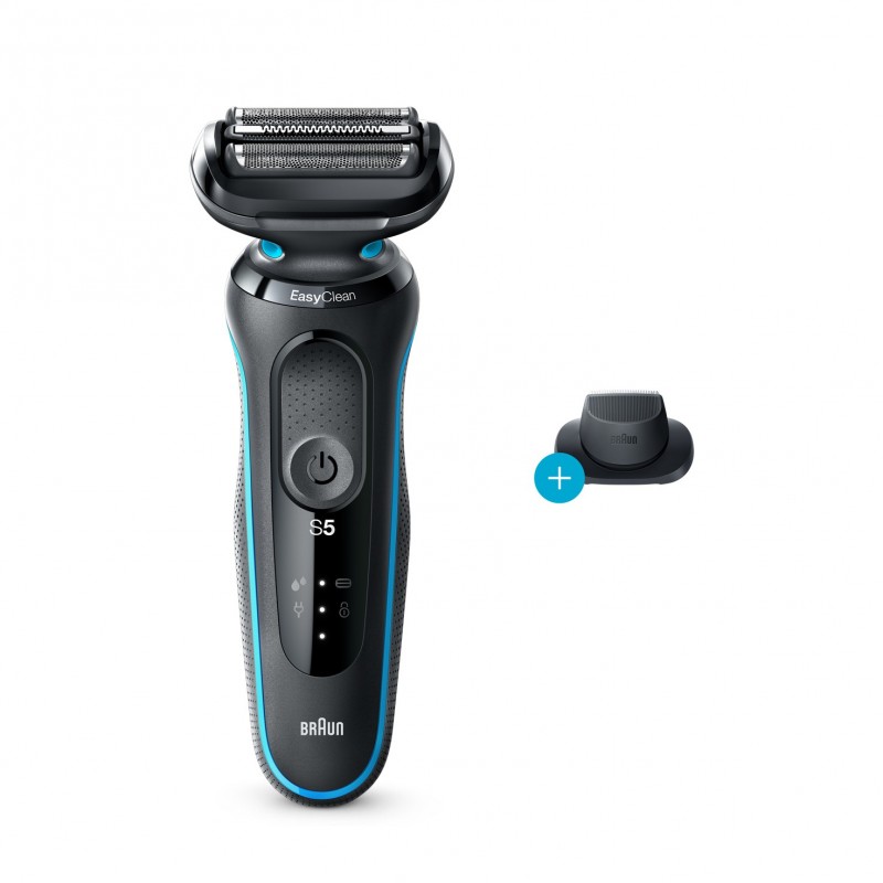 Braun Series 5 50-M1200S afeitadora Máquina de afeitar de láminas Recortadora Negro, Azul