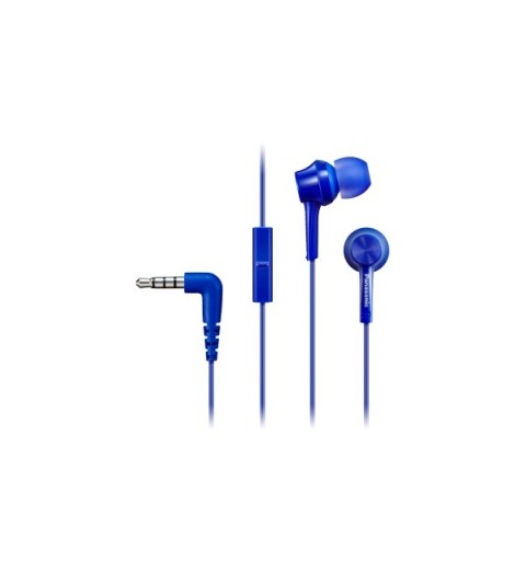 Panasonic RP-TCM115E Auricolare Cablato In-ear Musica e Chiamate Blu